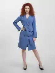 Синий платье пиджак женский