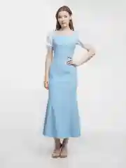 Голубой платье женское макси
