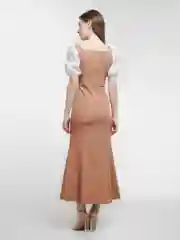 Бежевый платье женское макси