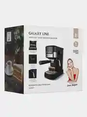 Кофеварка рожковая электрическая GALAXY LINE GL 0757, черный, с капучинатором, 1350 Вт