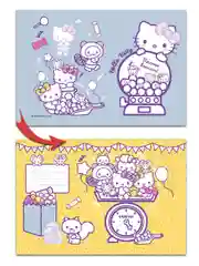 Открытки-раскраски с наклейками. Hello Kitty. Скоро праздник