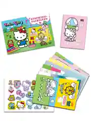 Открытки-раскраски с наклейками. Hello Kitty. Скоро праздник