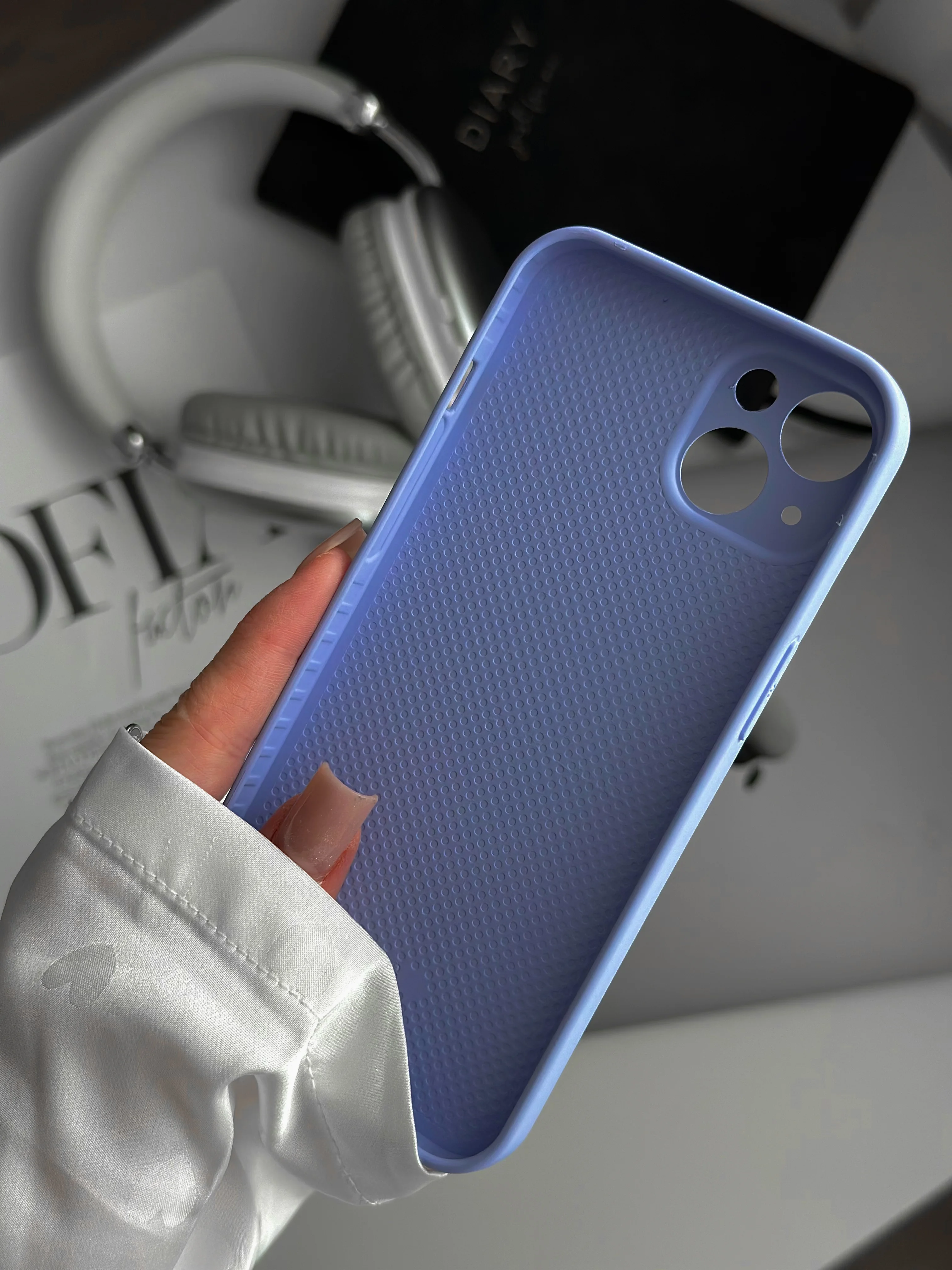 Лавандовый чехол для iPhone 13, со стеклянной панелью и защитой камеры
