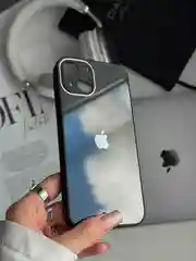 Черный чехол для iPhone 13, со стеклянной панелью и защитой камеры