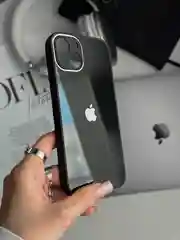 Черный чехол для iPhone 13, со стеклянной панелью и защитой камеры