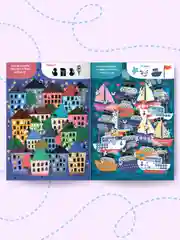 Фиолетовый книжка виммельбух с заданиями для детей "Найди и покажи" 14 стр. Проф-Пресс