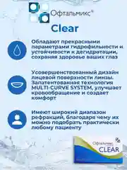 Контактные линзы Butterfly Clear R8.6 (-0.50)-(-10.00)