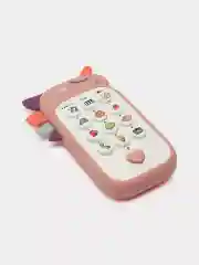 Розовый детский музыкальный телефон, развивающая игрушка "Единорог"