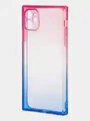 Голубой чехол для Apple iPhone 11 силиконовый КАРТОФАН прозрачный прямоугольный с защитой камер