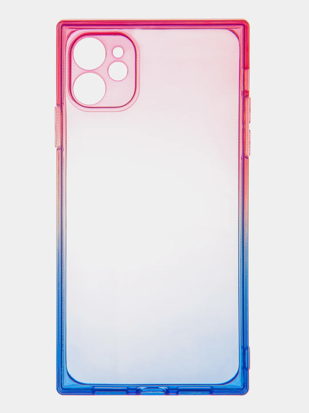Голубой чехол для Apple iPhone 11 силиконовый КАРТОФАН прозрачный прямоугольный с защитой камер
