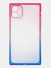Голубой чехол для Apple iPhone 11 силиконовый КАРТОФАН прозрачный прямоугольный с защитой камер