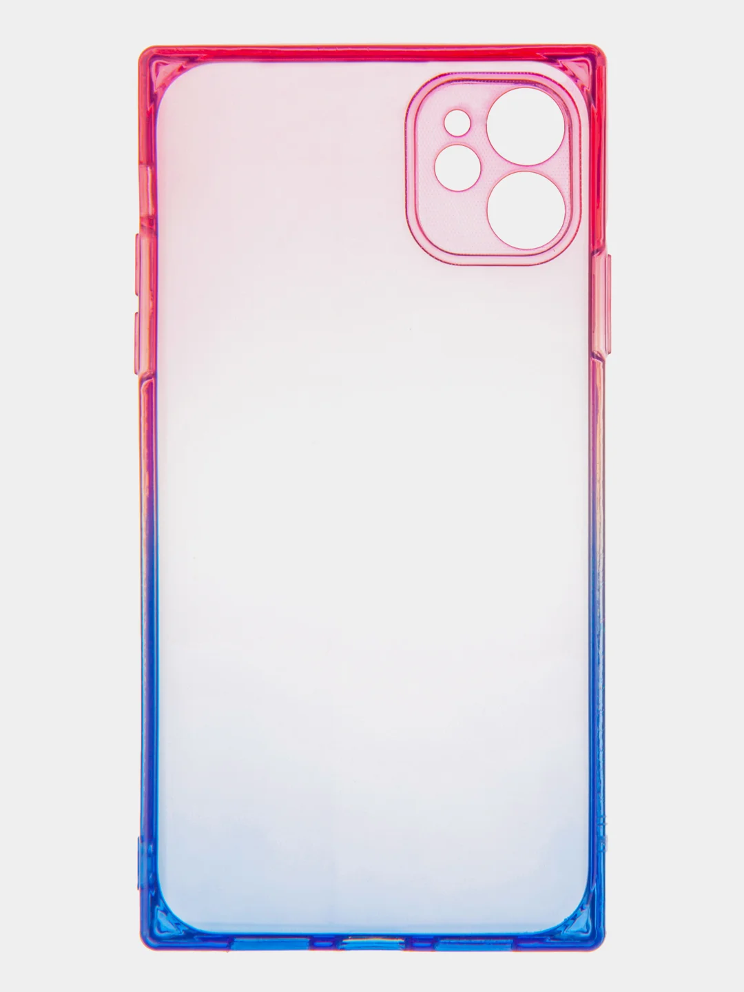 Голубой чехол для Apple iPhone 11 силиконовый КАРТОФАН прозрачный прямоугольный с защитой камер