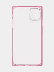 Розовый чехол для Apple iPhone 11 силиконовый КАРТОФАН прозрачный прямоугольный с защитой камер