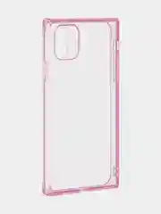 Розовый чехол для Apple iPhone 11 силиконовый КАРТОФАН прозрачный прямоугольный с защитой камер