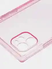 Розовый чехол для Apple iPhone 11 силиконовый КАРТОФАН прозрачный прямоугольный с защитой камер