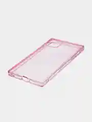 Розовый чехол для Apple iPhone 11 силиконовый КАРТОФАН прозрачный прямоугольный с защитой камер