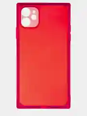 Красный чехол для Apple iPhone 11 силиконовый КАРТОФАН прозрачный прямоугольный с защитой камер