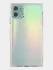 Разноцветный чехол для Apple iPhone 11 силиконовый КАРТОФАН прозрачный прямоугольный с защитой камер
