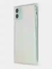 Разноцветный чехол для Apple iPhone 11 силиконовый КАРТОФАН прозрачный прямоугольный с защитой камер