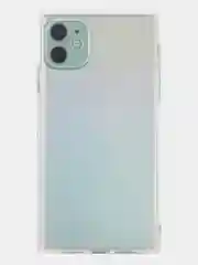 Разноцветный чехол для Apple iPhone 11 силиконовый КАРТОФАН прозрачный прямоугольный с защитой камер