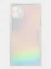 Разноцветный чехол для Apple iPhone 11 силиконовый КАРТОФАН прозрачный прямоугольный с защитой камер