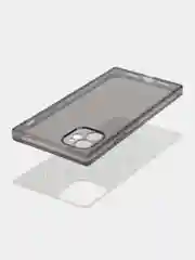 Угольный чехол для Apple iPhone 11 силиконовый КАРТОФАН прозрачный прямоугольный с защитой камер
