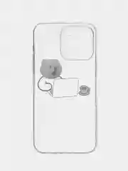 Морской apple iPhone 15, Айфон 15 чехол матовый с обьемный с принтом для iPhone 15