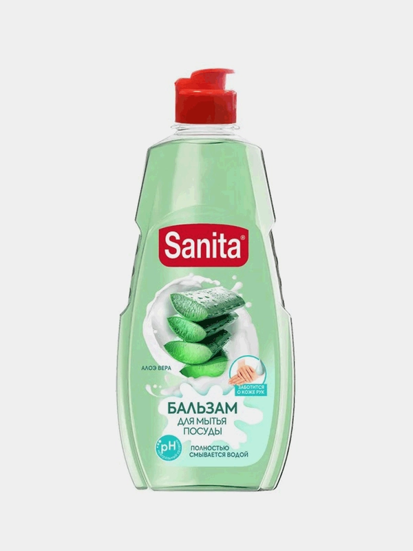 Бальзам для мытья посуды Sanita Pure Алоэ Вера, 450 г