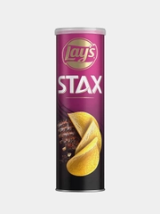 Чипсы картофельные Lays Stax Ароматные ребрышки барбекю, 140г