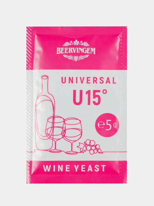 Винные дрожжи "Универсальные U15", Beervingem, 5 гр