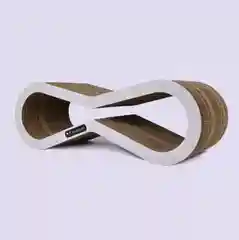 Когтеточка лежанка для кошек картон Тумяу Экватор белый 60х20х22см