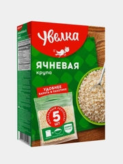 Крупа ячневая Увелка, в пакетиках для варки, 5 штук по 80г