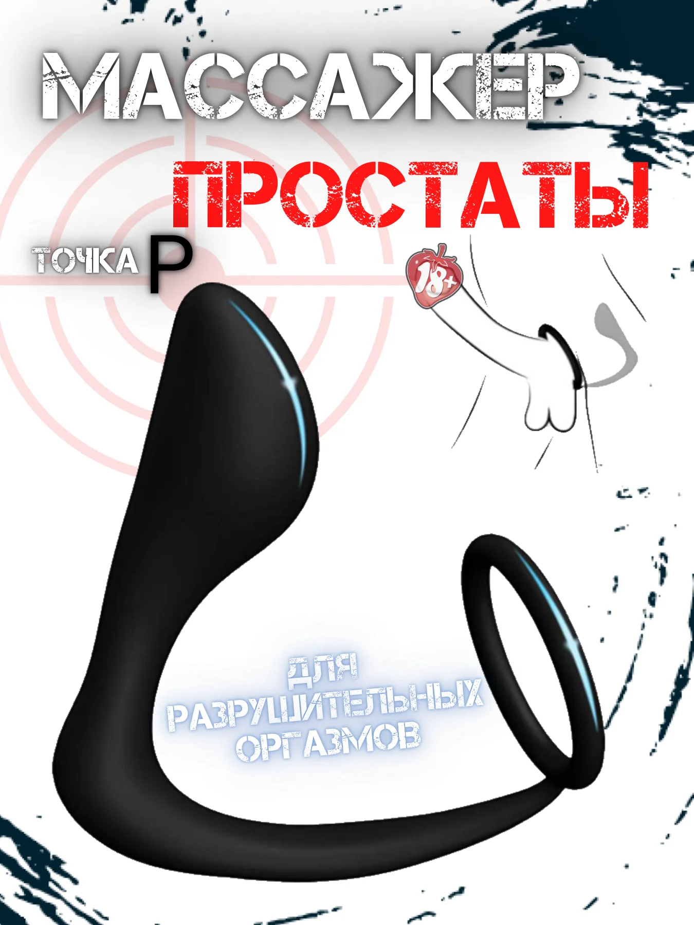 Синий массажер простаты / стимулятор простаты 2 вида / анальная пробка / УРЕТРАЛЬНЫЙ РАСШИРИТЕЛЬ