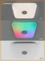 Управляемая потолочная светодиодная люстра с пультом Estares A-play 80W RGB муз,до 20 кв.м