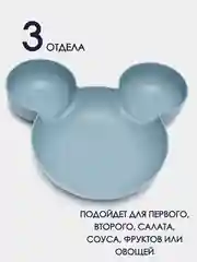 Голубой набор детской посуды детская тарелка ложка вилка / детская обеденная тарелка с ложкой