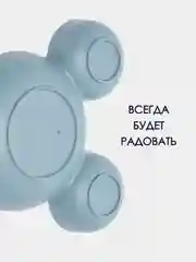 Голубой набор детской посуды детская тарелка ложка вилка / детская обеденная тарелка с ложкой