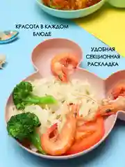 Голубой набор детской посуды детская тарелка ложка вилка / детская обеденная тарелка с ложкой