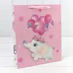 Конфетный детский Бумажный пакет Арт с 3D фигурами. Разные рисунки 18*23 см