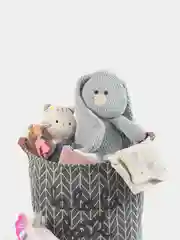 Серый меланж корзина/органайзер для хранения игрушек и вещей большая (складная и водонепроницаемая)