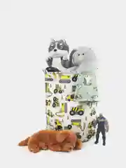 Белый корзина/органайзер для хранения игрушек и вещей большая (складная и водонепроницаемая)