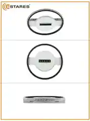 Управляемая потолочная светодиодная люстра с пультом Estares MOND 60W бел+черный,до 18кв.м