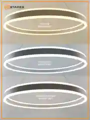 Белый управляемая потолочная люстра светодиодная с пультом Estares  STELLA 96W  белая и черная