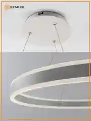 Управляемая потолочная люстра светодиодная с пультом Estares  STELLA 96W  белая и черная