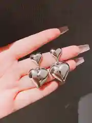 Золотой женские серьги - подвески в форме сердца