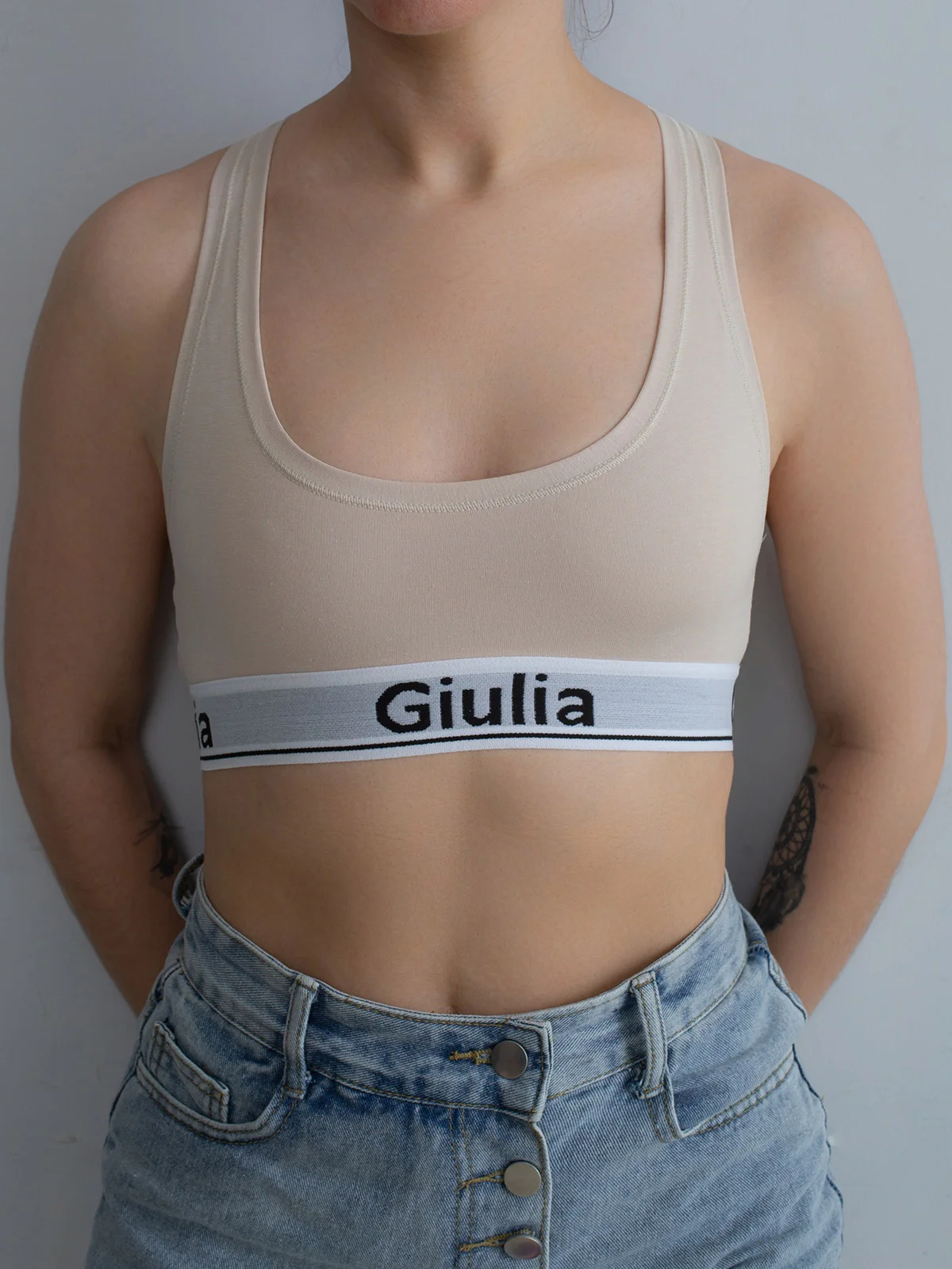 Бежевый топ Giulia Cotton Bra 01