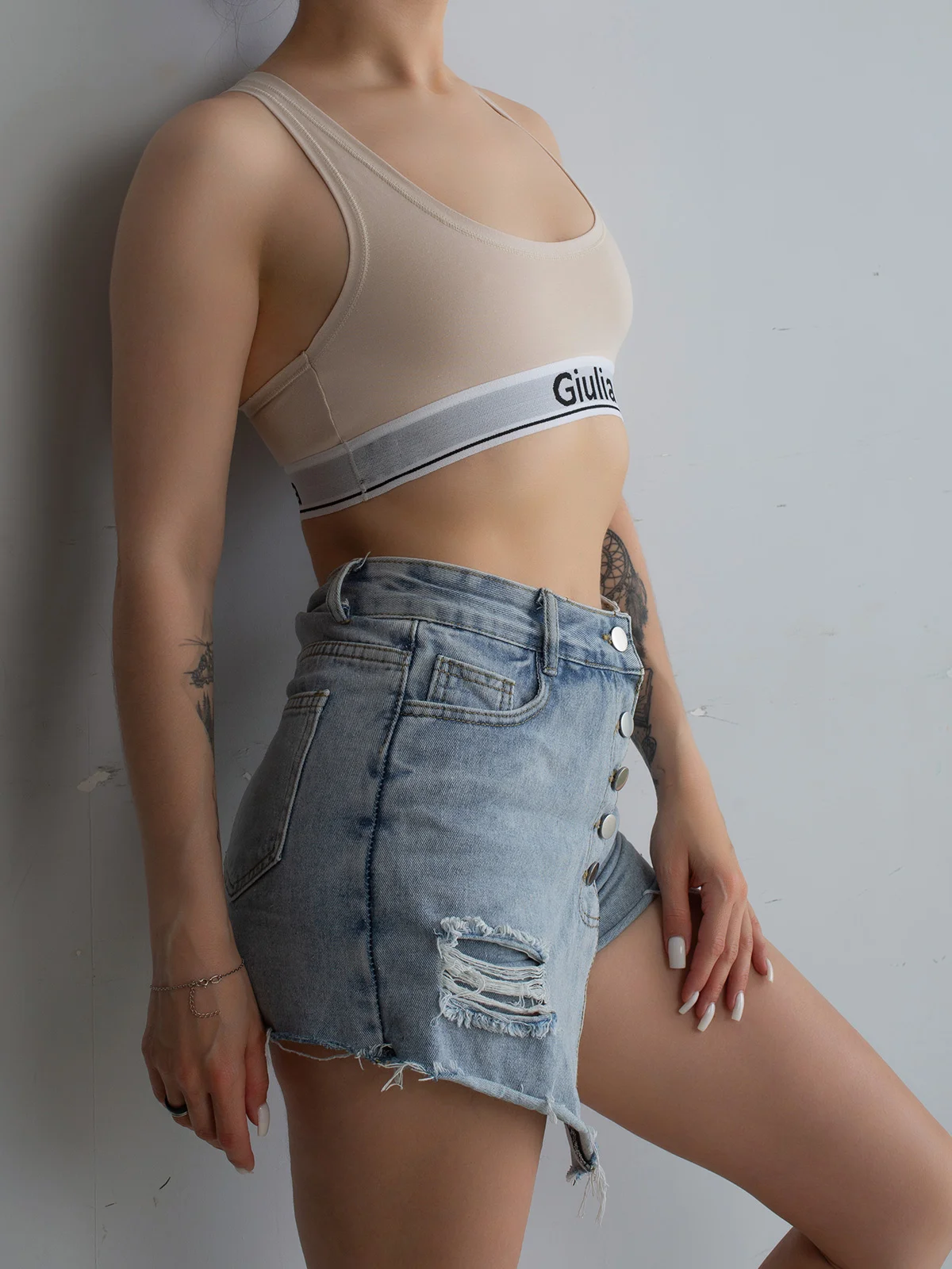 Бежевый топ Giulia Cotton Bra 01