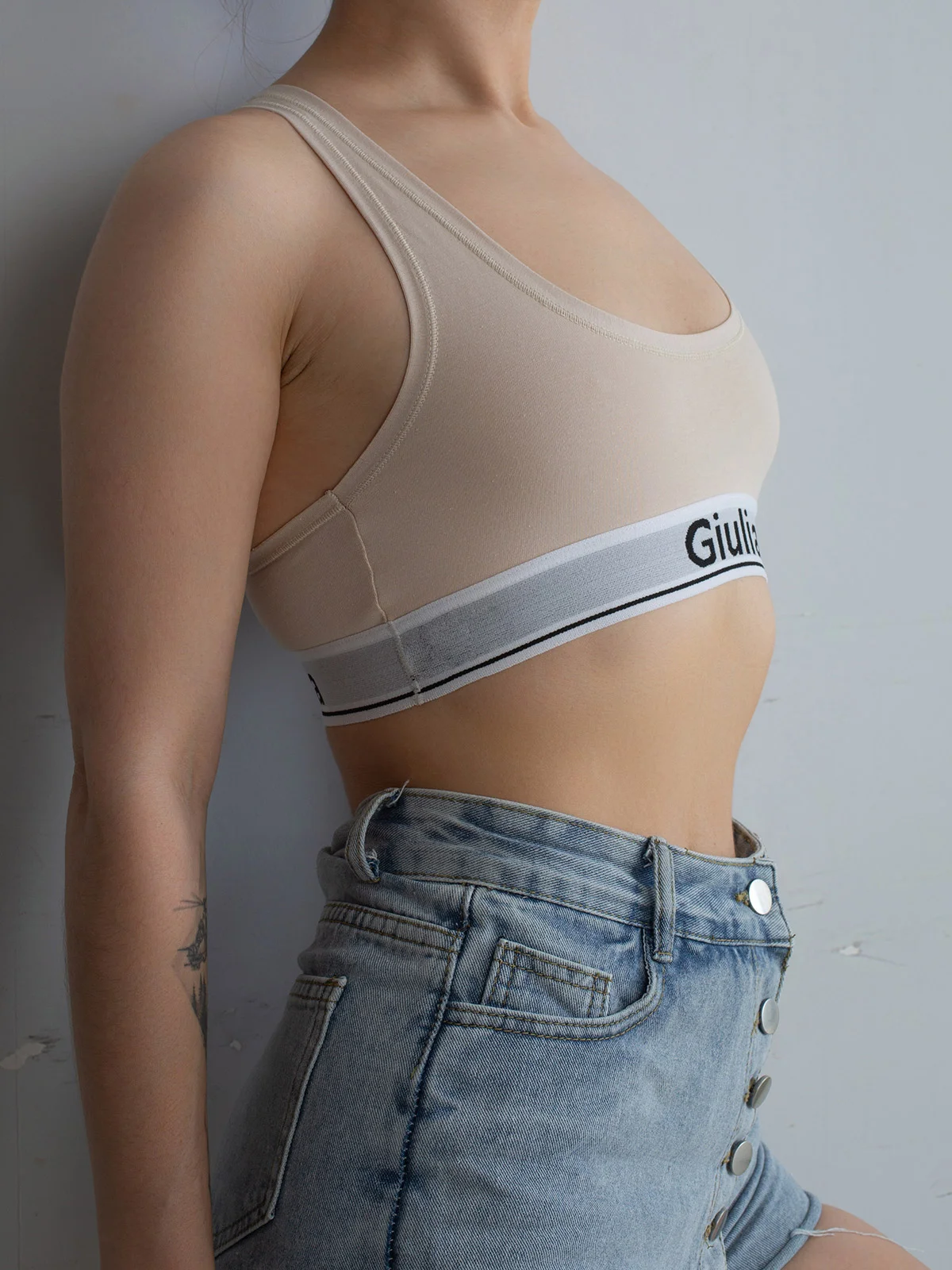 Бежевый топ Giulia Cotton Bra 01