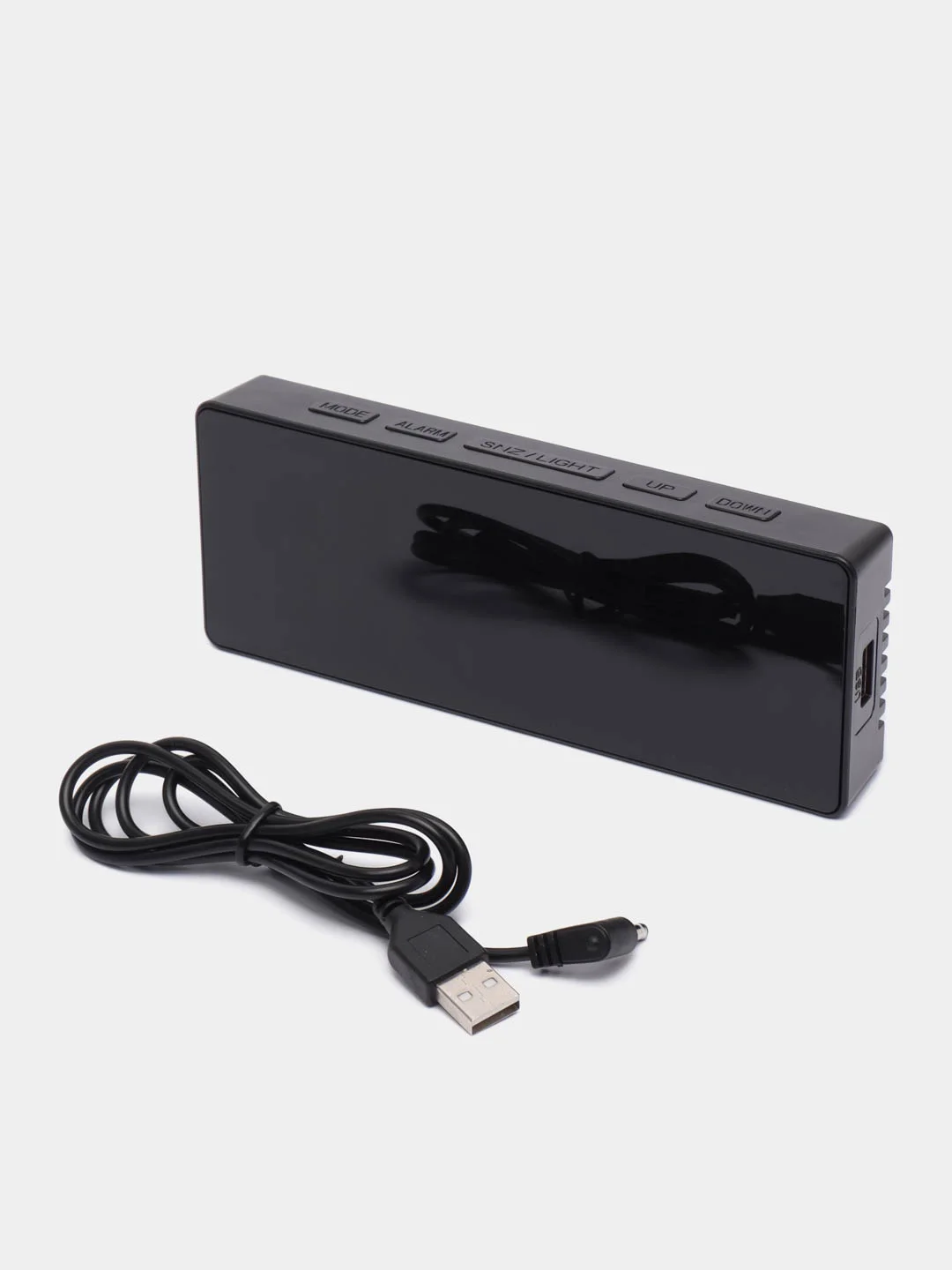Белый часы настольные электронные DS-3806L с будильником, термометром