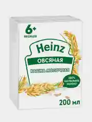 Каша молочная Heinz, жидкая, овсяная, с 6 месяцев, 200 мл