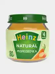 Пюре овощное Heinz "Морковочка", с 4 месяцев, 12 штук, 80 г